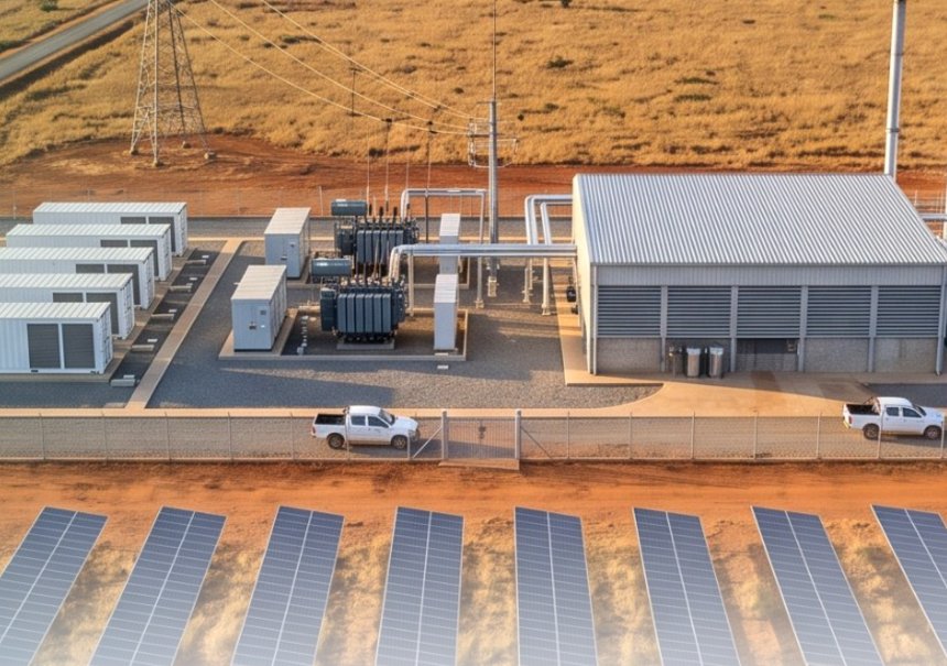 Solar coupled green hydrogen plant